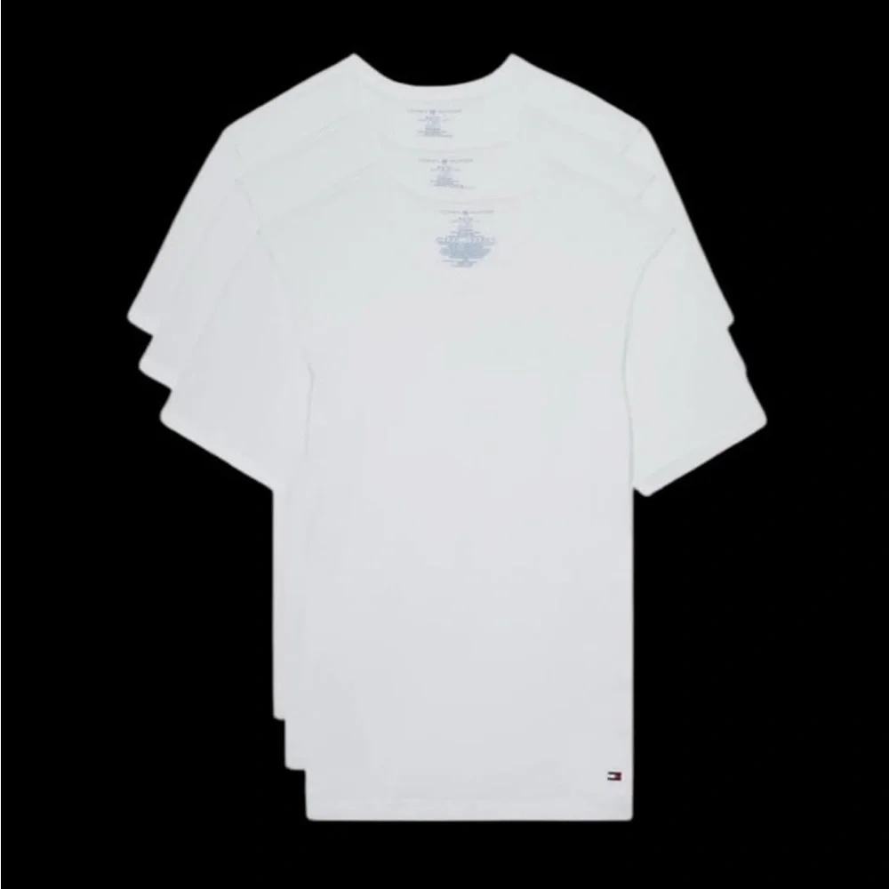 NWT  TOMMY HILFIGER 3PACK CLASSIC FIT SHORT SLEEVE V-NECK T-SHIRTS   SIZ…